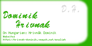 dominik hrivnak business card