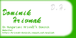 dominik hrivnak business card